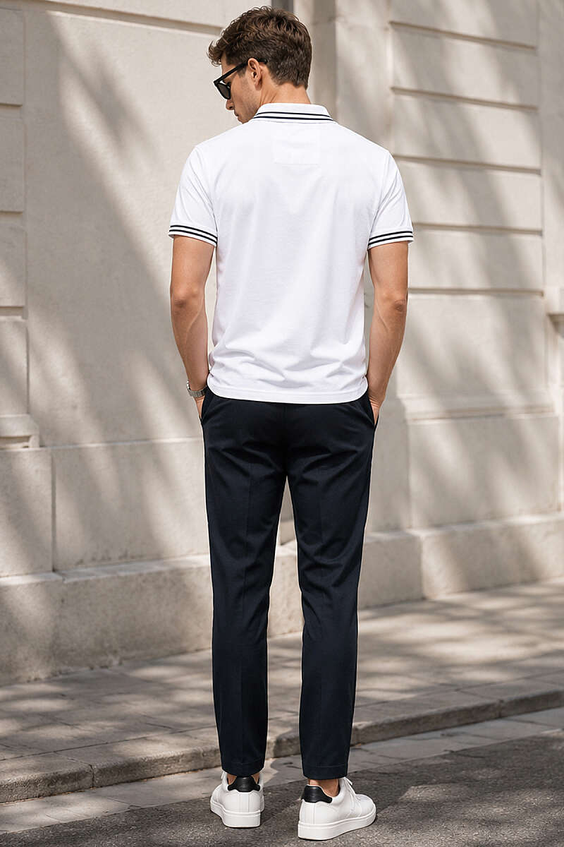 Polo Yaka Çizgili Erkek T-shirt