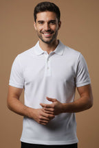 Polo Yaka Düğme Detaylı Erkek T-shirt