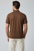 Polo Yaka Düğme Detaylı Erkek T-shirt