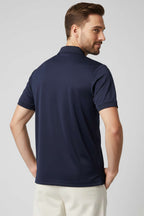 Polo Yaka Düğme Detaylı Erkek T-shirt Lacivert
