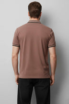 Polo Yaka Düğmeli Arma Detaylı Erkek T-shirt