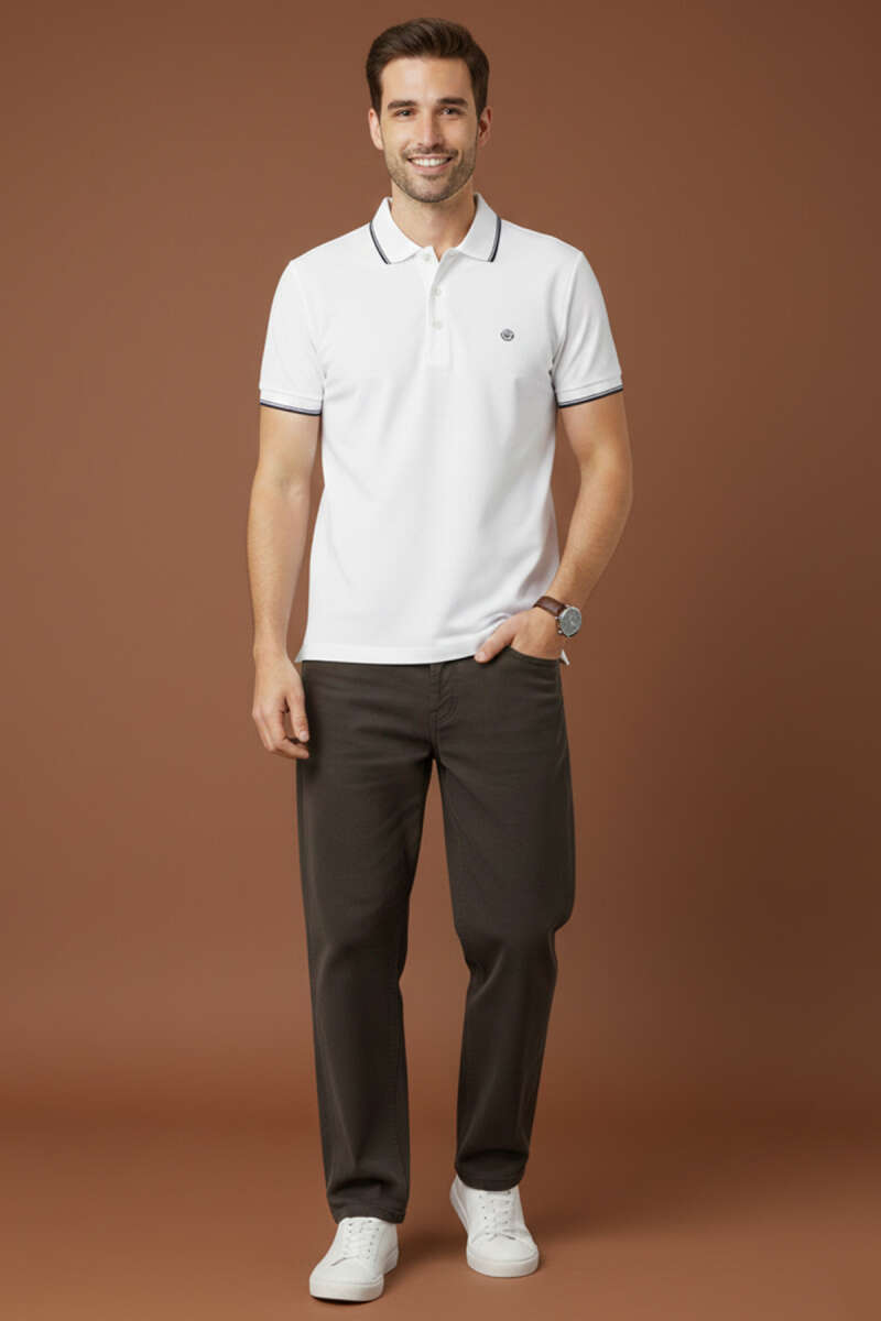 Polo Yaka Düğmeli Basic Erkek T-shirt