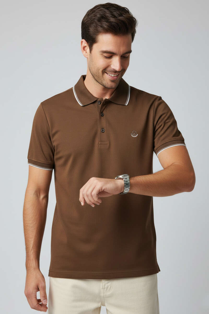 Polo Yaka Düğmeli Basic Erkek T-shirt