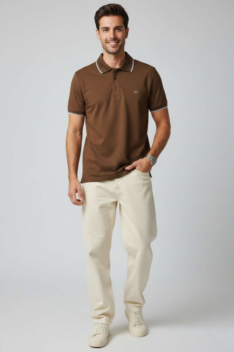 Polo Yaka Düğmeli Basic Erkek T-shirt