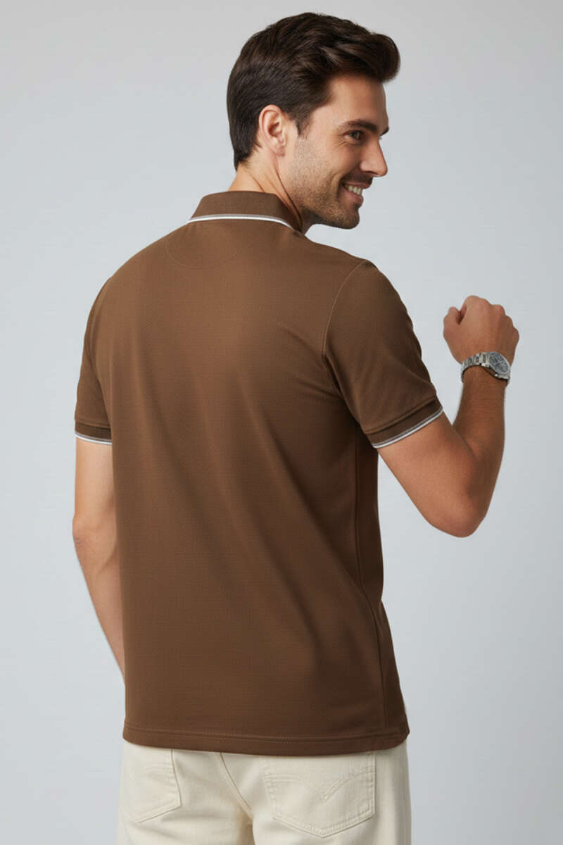 Polo Yaka Düğmeli Basic Erkek T-shirt