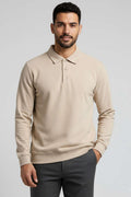 Polo Yaka Düğmeli Erkek Sweatshirt
