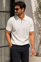 Polo Yaka Fermuarlı Basic Erkek T-shirt