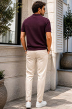 Polo Yaka Fermuarlı Detaylı Merserize Erkek T-shirt