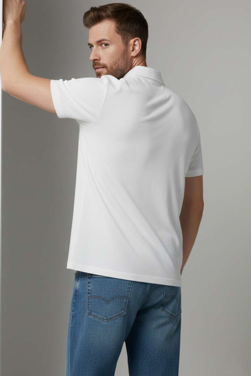 Polo Yaka Fermuarlı Erkek T-shirt