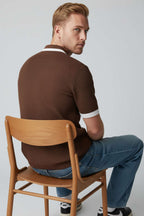 Polo Yaka Fermuarlı Merserize Triko T-shirt