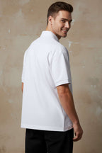 Polo Yaka Fermuarlı Oversize Erkek T-shirt
