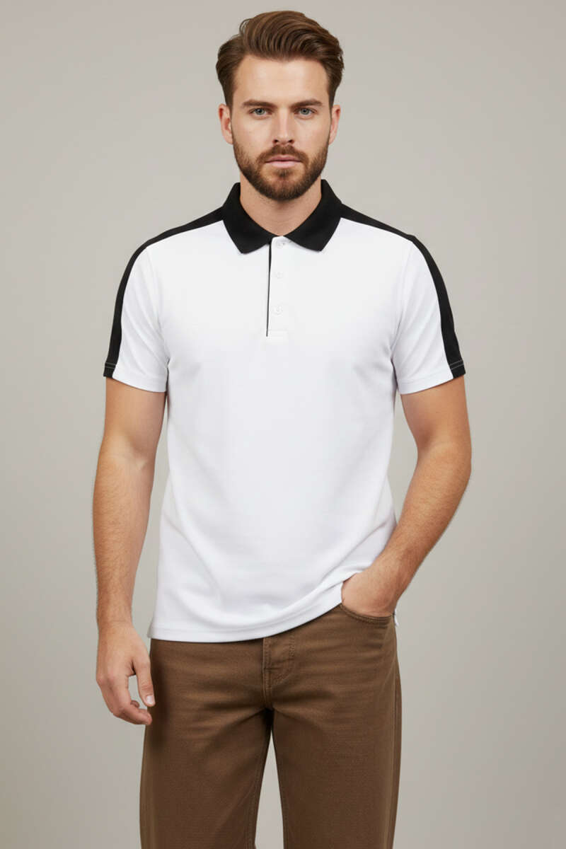 Polo Yaka Garnili Erkek T-shirt