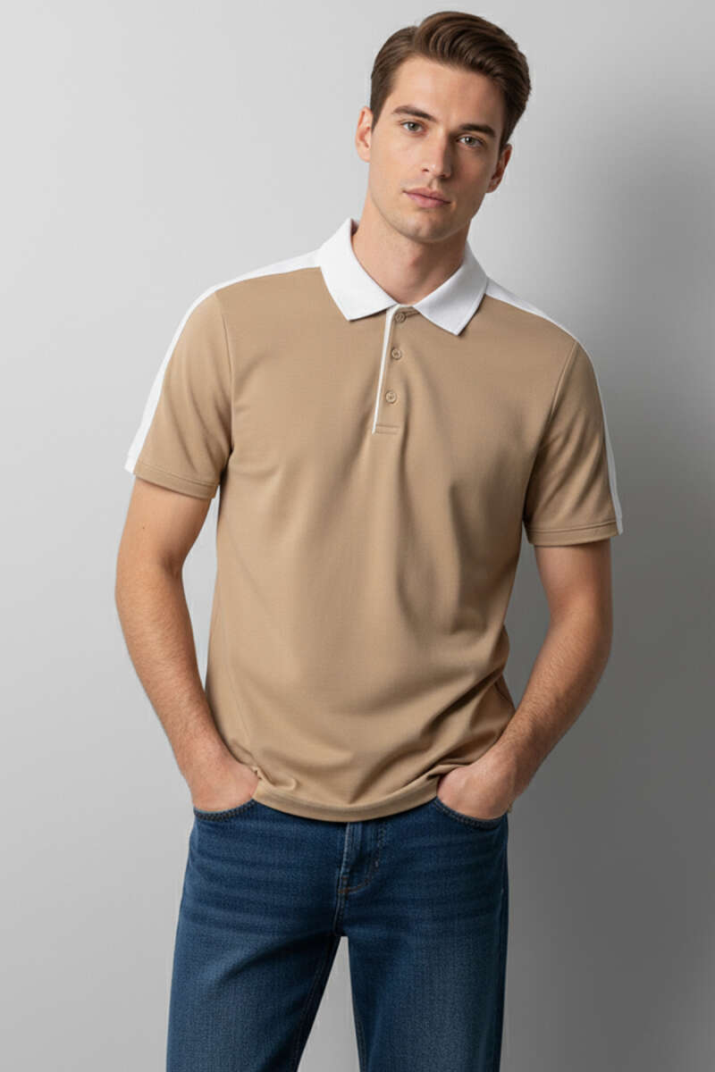 Polo Yaka Garnili Erkek T-shirt