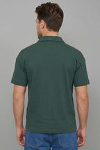 Polo Yaka Im Possible Baskılı Erkek T-shirt Nefti