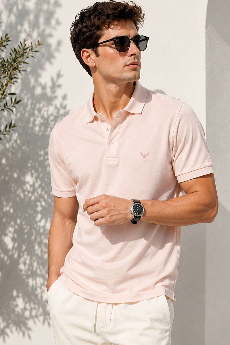 Polo Yaka Kol Ribanalı Erkek T-shirt
