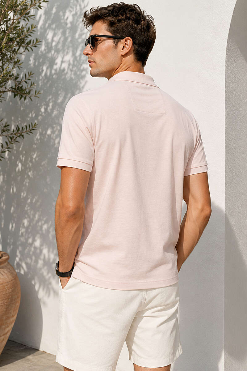 Polo Yaka Kol Ribanalı Erkek T-shirt