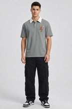 Polo Yaka Nakışlı Erkek T-shirt