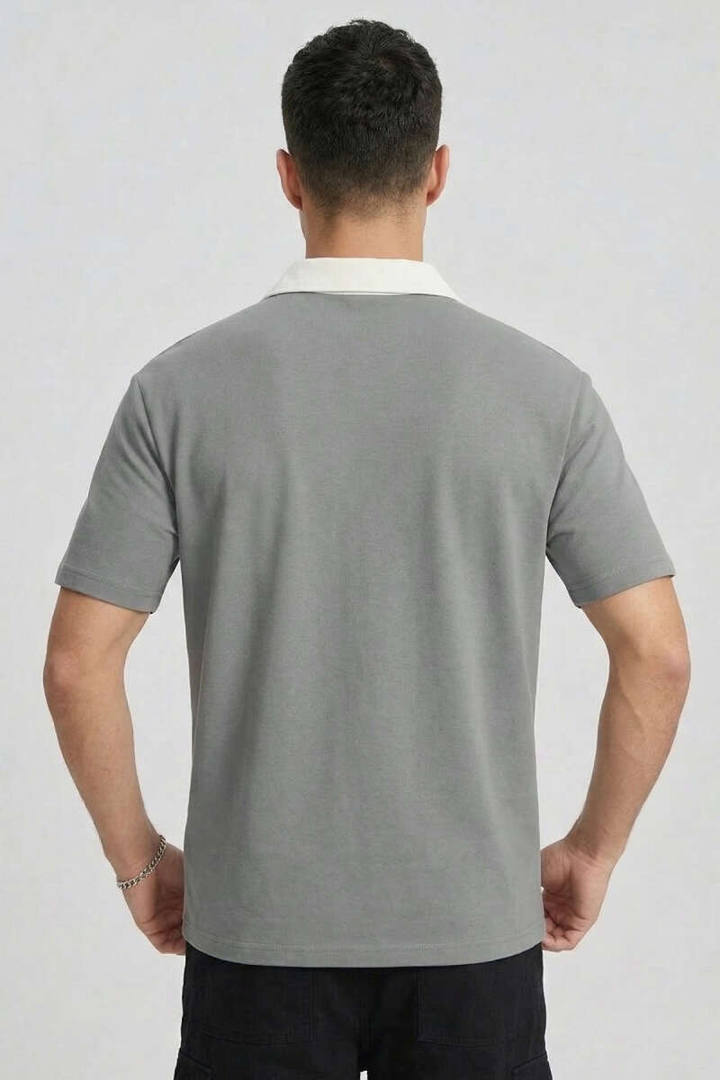 Polo Yaka Nakışlı Erkek T-shirt