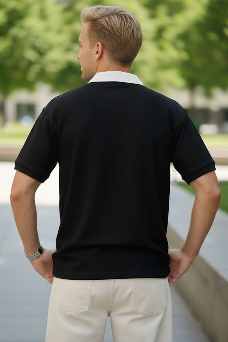 Polo Yaka Nakışlı Erkek T-shirt