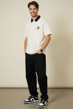Polo Yaka Nakışlı İki İplik T-shirt