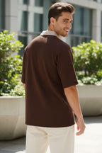 Polo Yaka Nakışlı İki İplik T-shirt