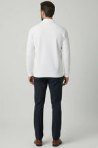 Polo Yaka Ribanalı Erkek Sweatshirt