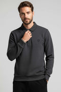 Polo Yaka Selanik Pamuklu Sweatshirt