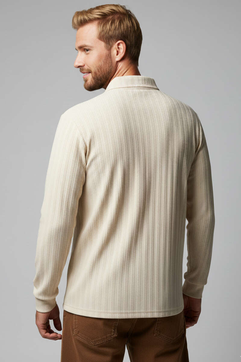 Polo Yaka Uzun Kollu Erkek T-shirt