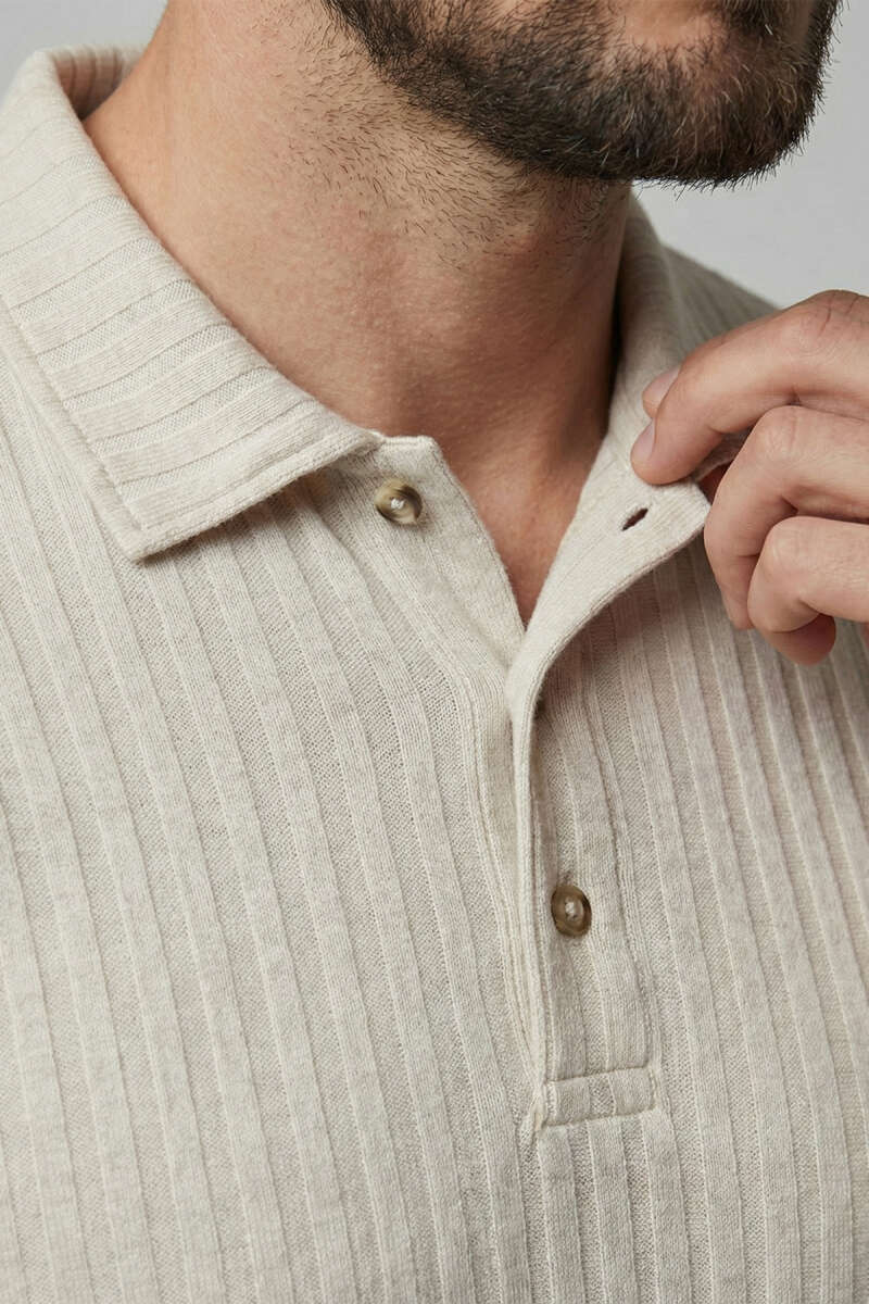 Polo Yaka Uzun Kollu Erkek Tişört