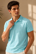Polo Yaka Yarım Düğmeli Erkek T-shirt