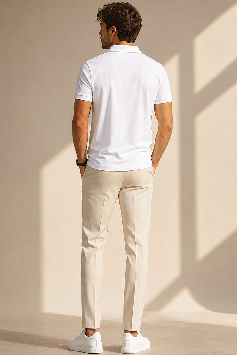 Polo Yaka Yarım Düğmeli Erkek T-shirt