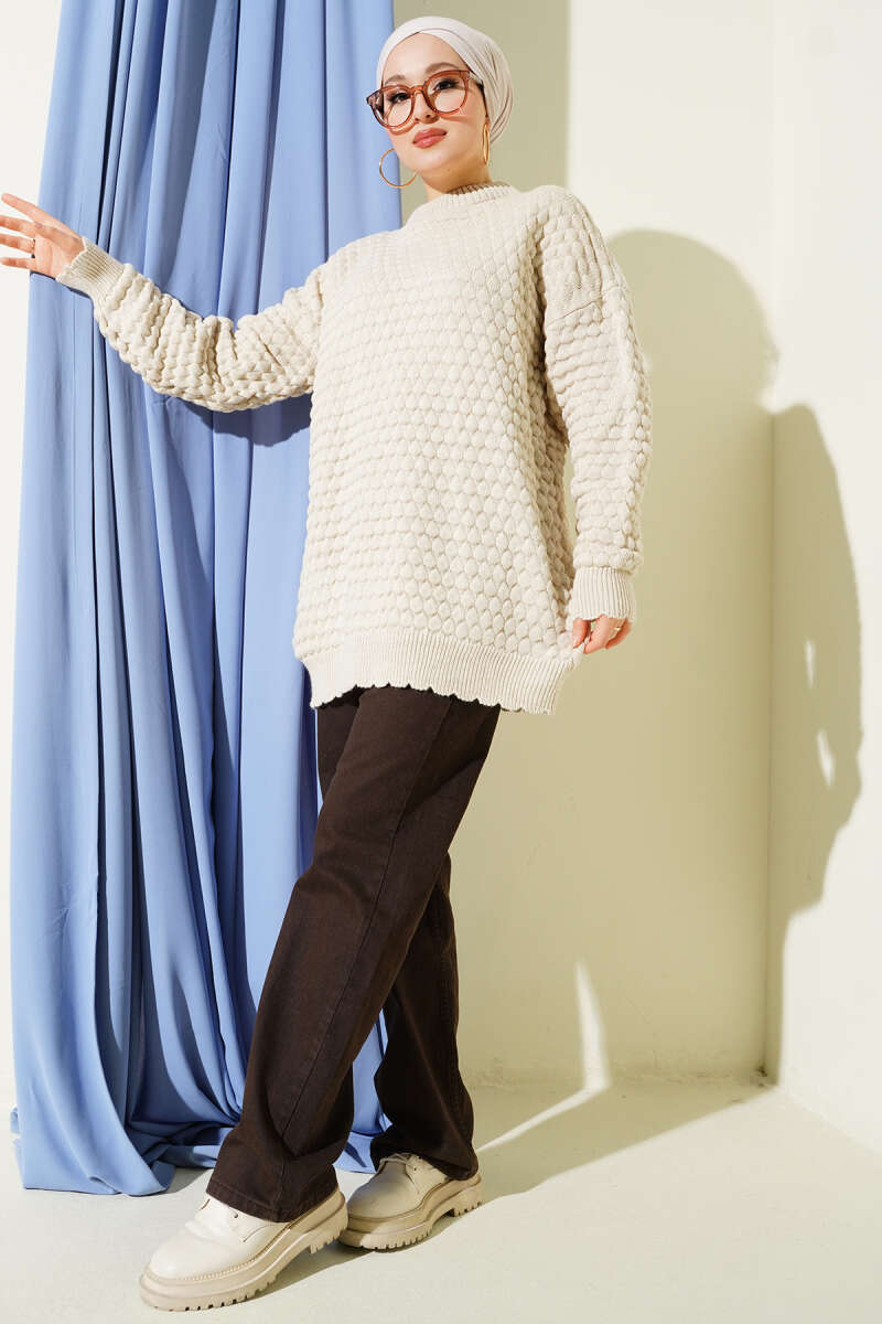 Popit Embossed Knitted Tunic