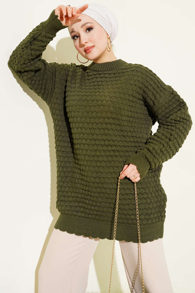 Popit Embossed Knitted Tunic
