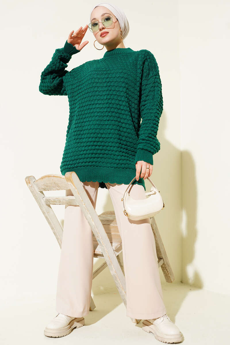 Popit Embossed Knitted Tunic