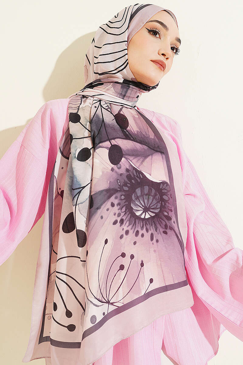 Poppy Desen Liva Modal Şal