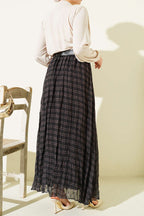 Pötikare Kemerli Kırışık Şifon Etek