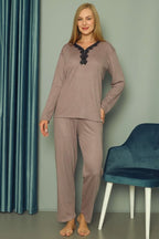 Puantiyeli Kadın Pijama Takımı