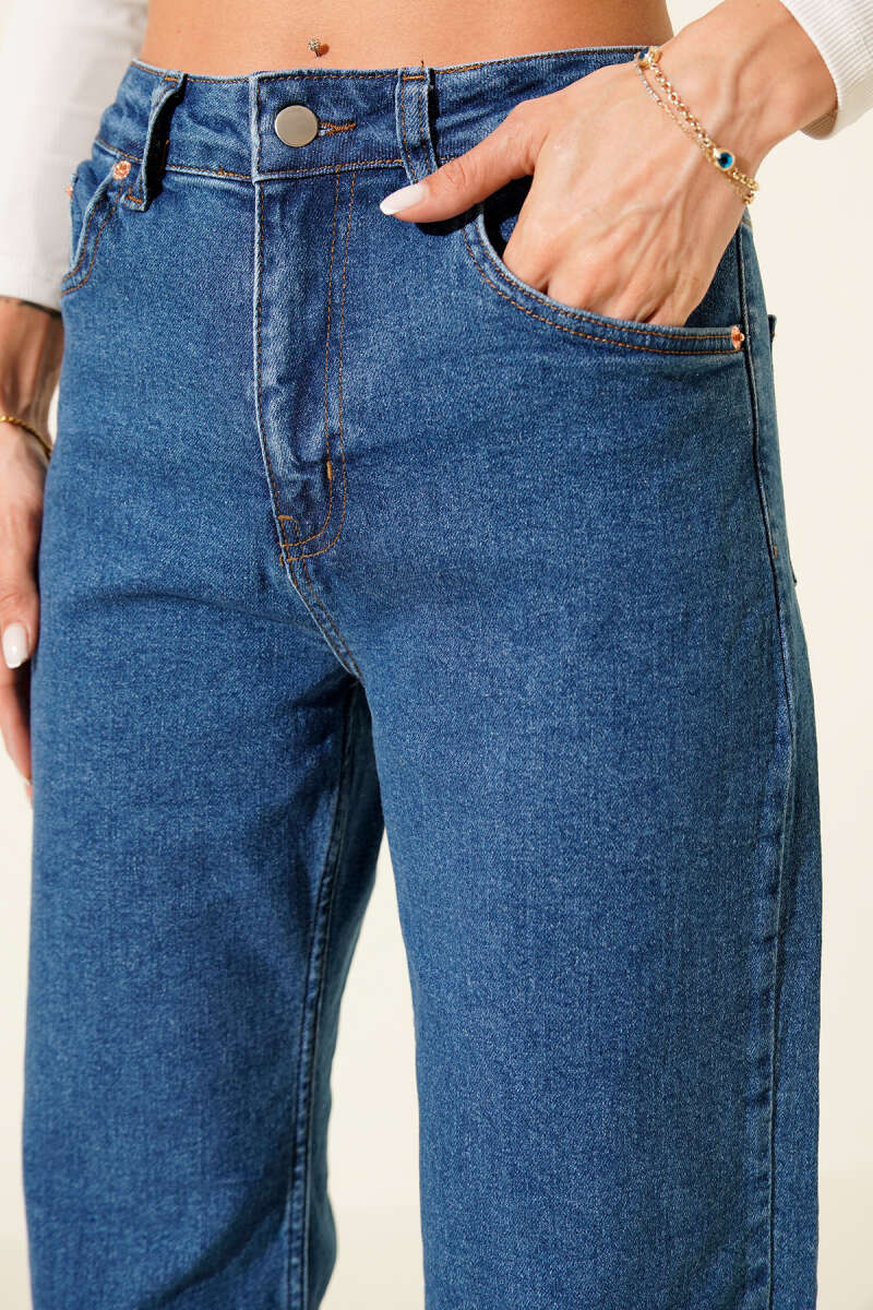 Püsküllü Paça Kot Pantolon