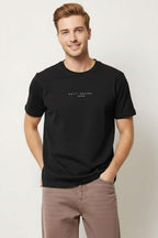 Quıet Dreams Baskılı T-shirt Siyah