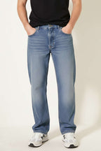 Regular Fit Bol Erkek Kot Pantolon Mavi