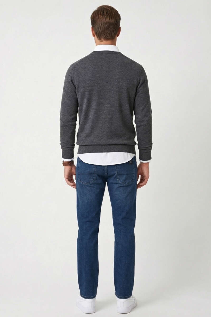 Regular Fit Likralı Cepli Erkek Kot Pantolon