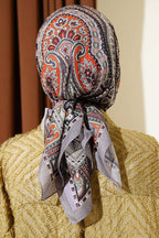 Retro Desen Elegance Eşarp Gri