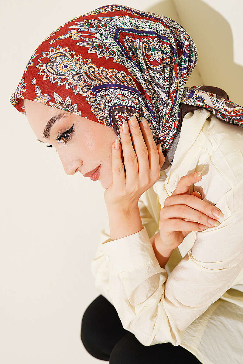 Retro Desen Elegance Eşarp