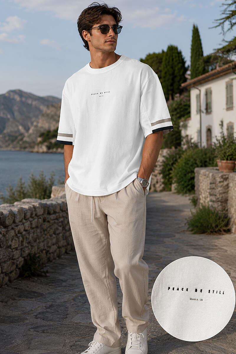 Ribana Detaylı Baskılı Erkek T-shirt