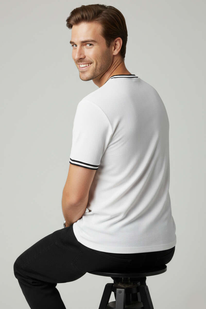 Ribana Detaylı Kısa Kol Erkek T-shirt