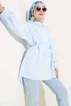Robe Stitched Rope Belted Hemd