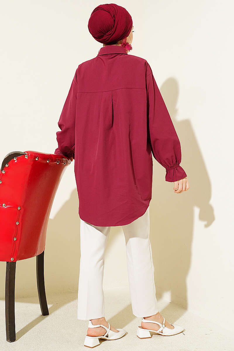 Robası Dantelli Poplin Gömlek