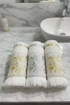 Fringed 3 pcs Hand Face Towel Asorti 1