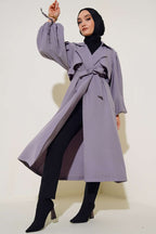 Shawl Collar Balloon Sleeve Cap