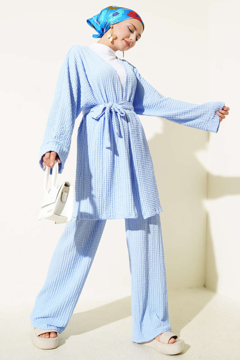 Salaş Kuşaklı Kimono İkili Takım